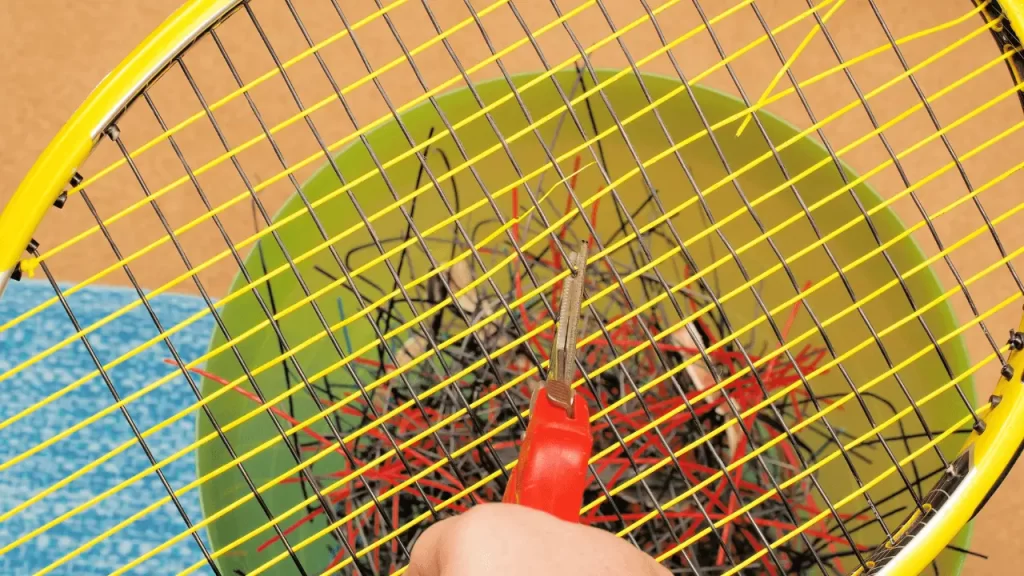 Remove the Old Tennis Racket Strings