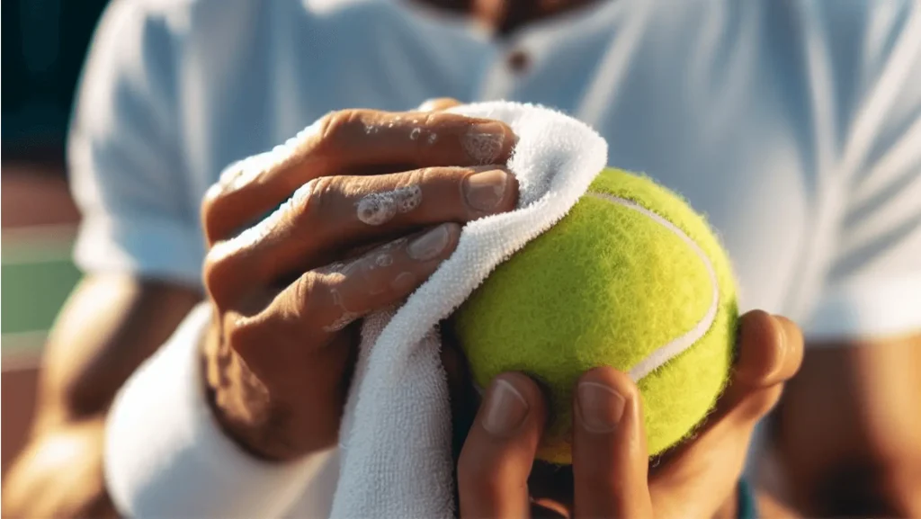 Clean Dirty Tennis Ball